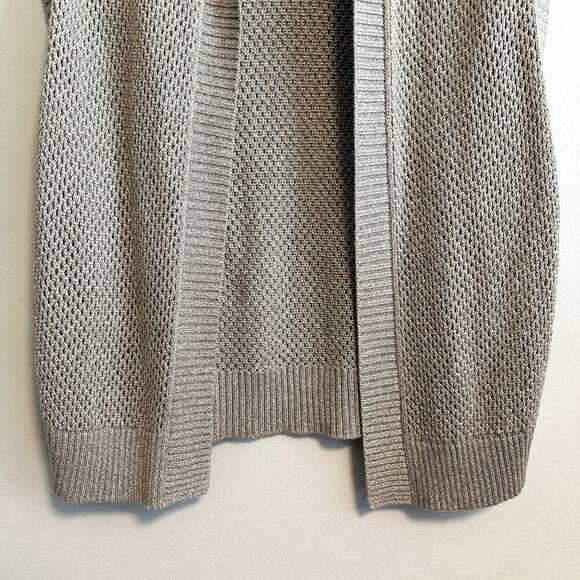 Lafayette 148 Open Knit Side Button Open Knit Open Front Cardigan Size M - Picture 4 of 10